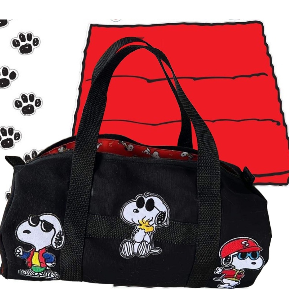 One of A Kind Cartoon Themed Full Zippered Wrist Carry Bag  With Pockets